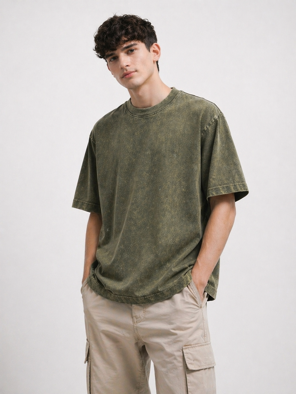 Acid Wash Olive