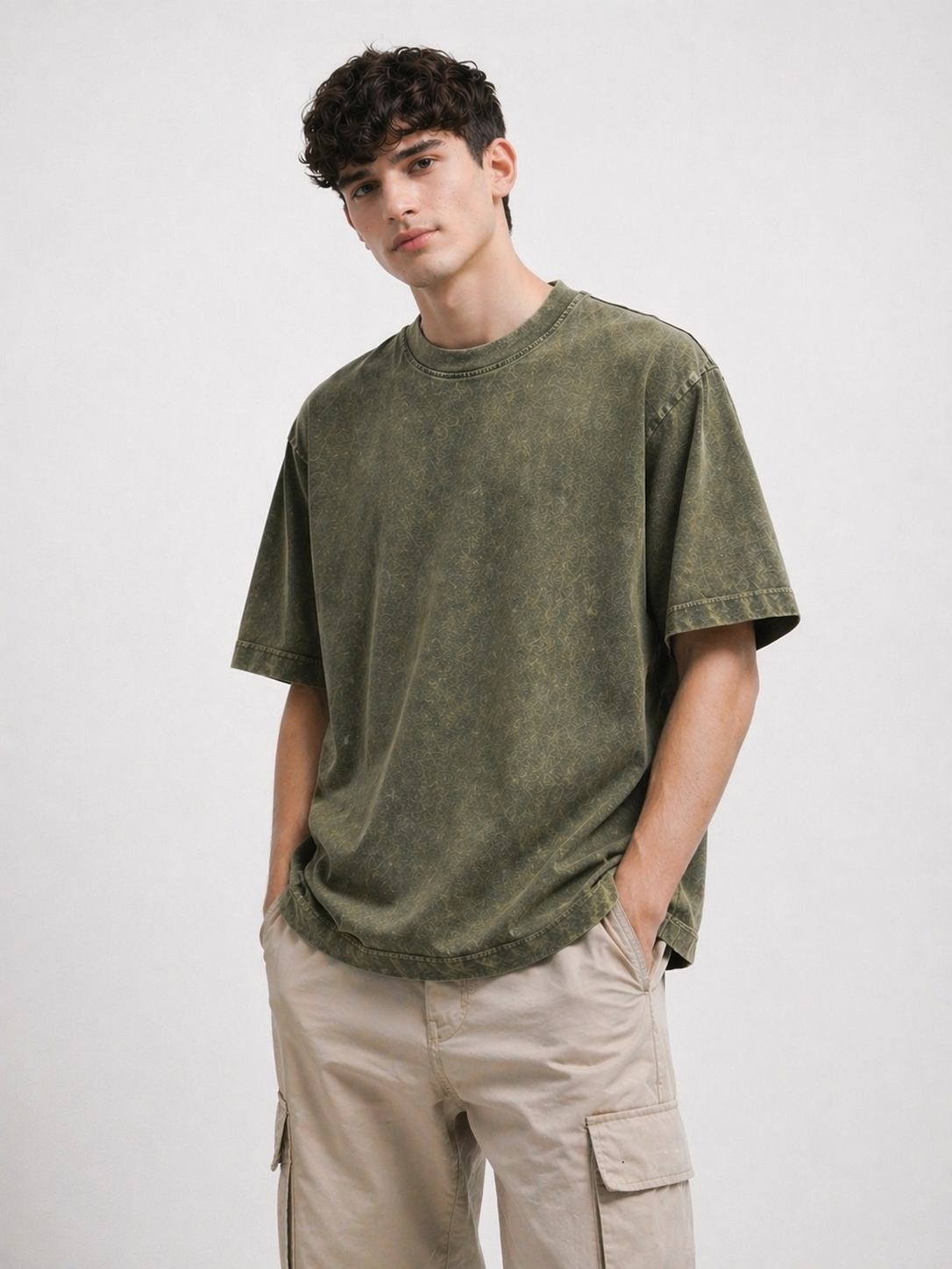 Acid Wash Olive